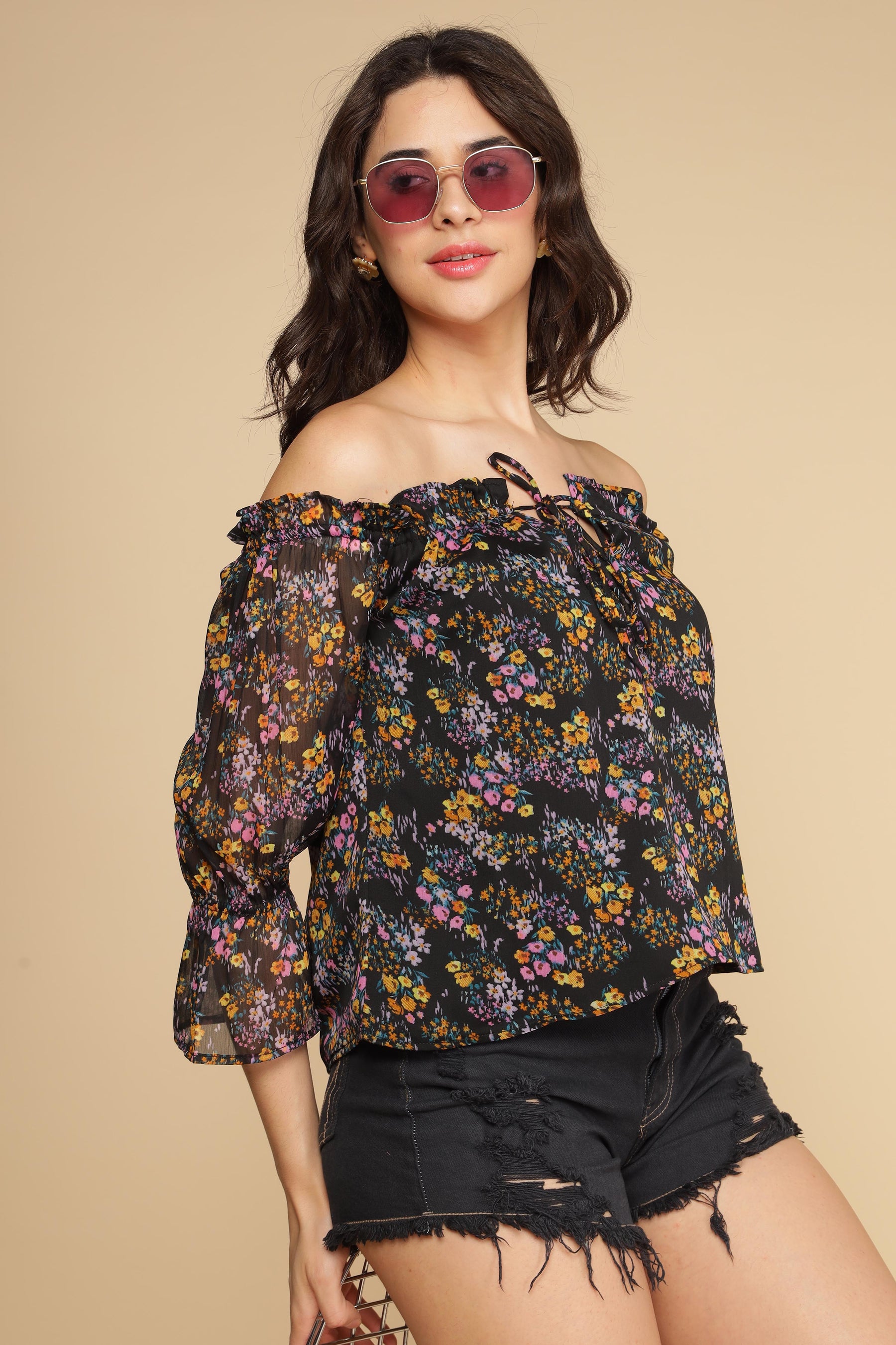 MULTI FLORAL TOP