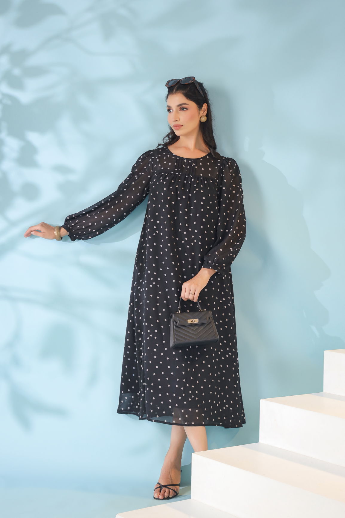 BLACK POLKA MIDI