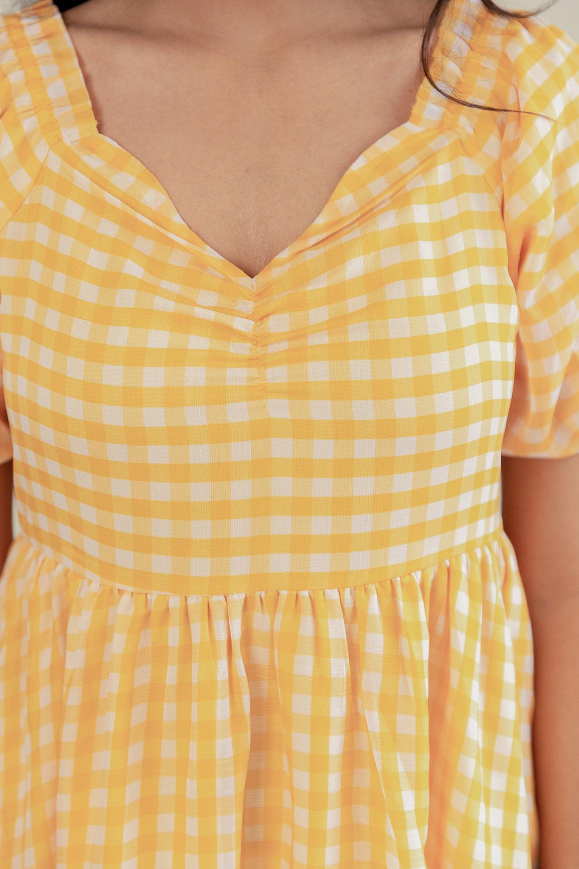 YELLOW GINGHAM MAXI