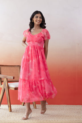 PINK CHIFFON MAXI