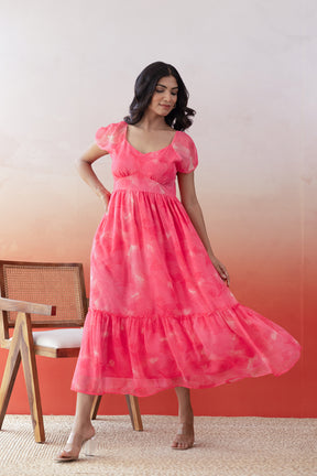 PINK CHIFFON MAXI