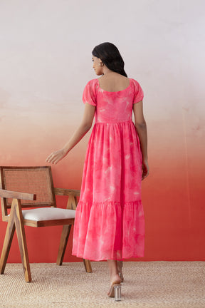 PINK CHIFFON MAXI