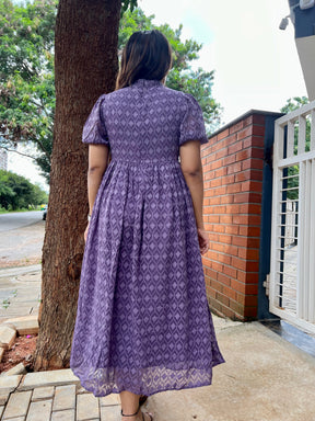 PLUMP PURPLE JACQUARD MAXI - POLAGO PLUS