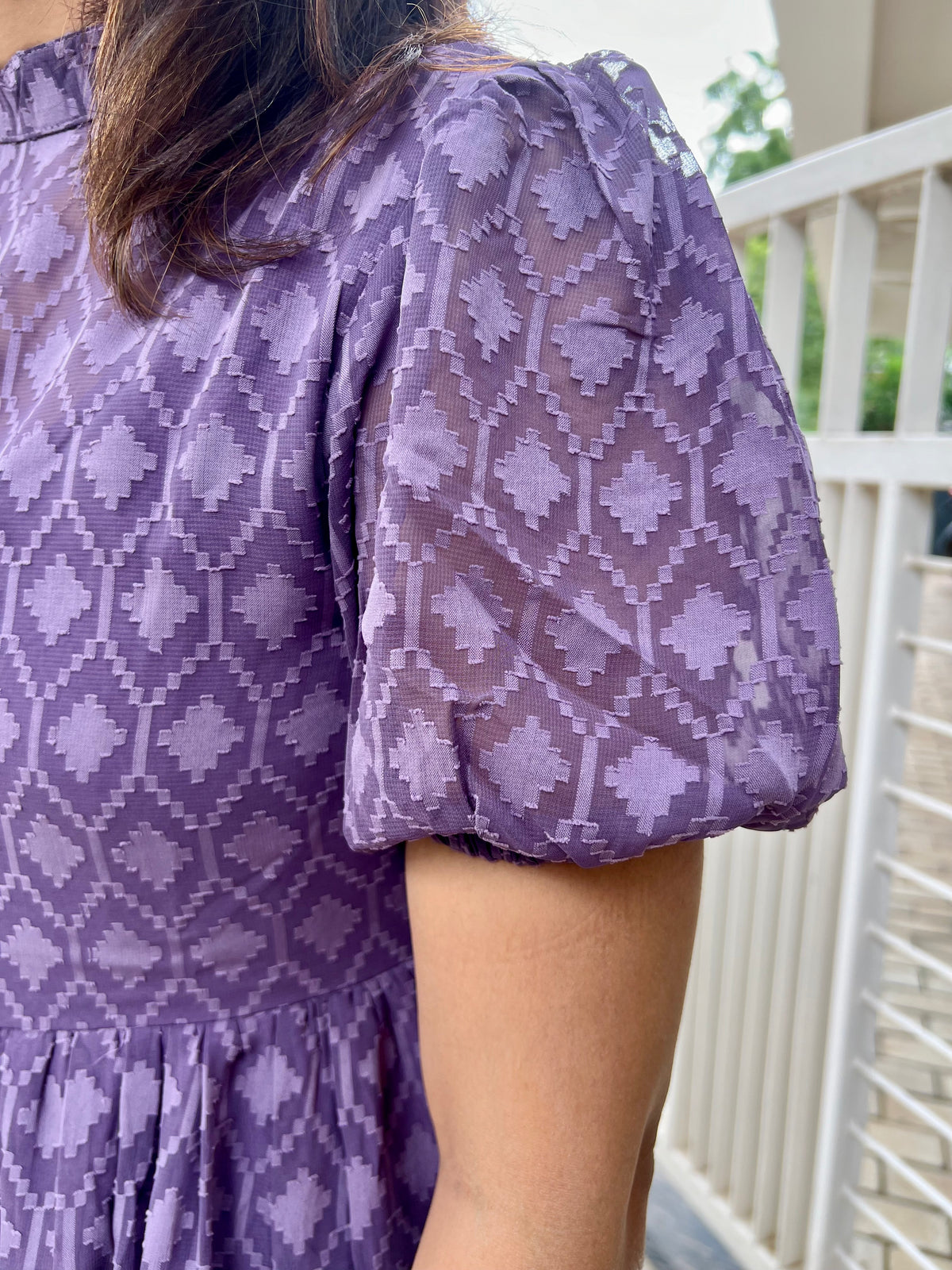 PLUMP PURPLE JACQUARD MAXI