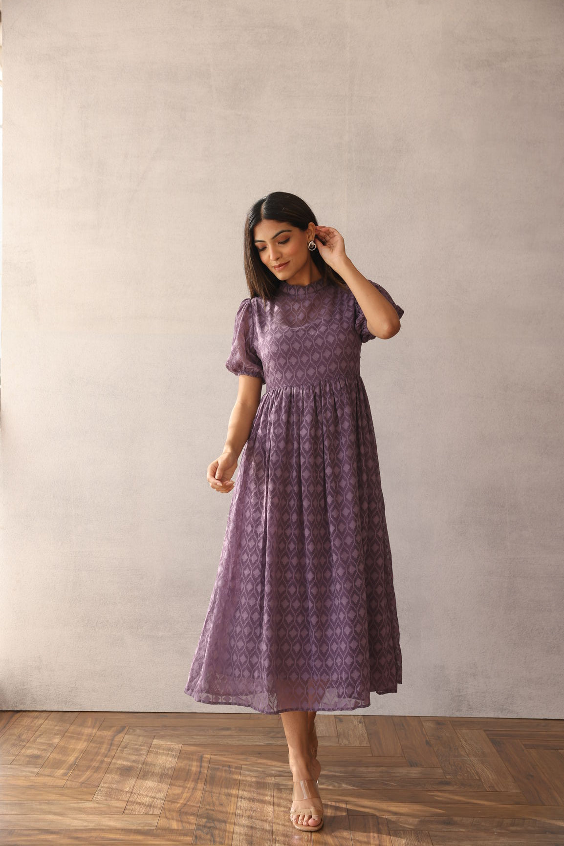 PLUMP PURPLE JACQUARD MAXI - POLAGO PLUS