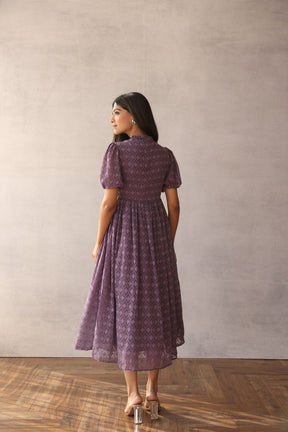 PLUMP PURPLE JACQUARD MAXI - POLAGO PLUS