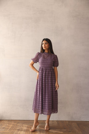 PLUMP PURPLE JACQUARD MAXI - POLAGO PLUS