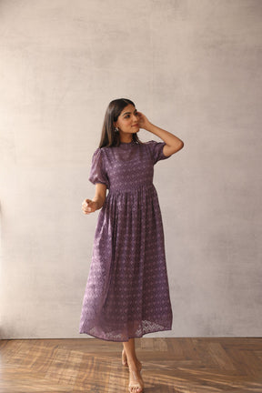 PLUMP PURPLE JACQUARD MAXI - POLAGO PLUS