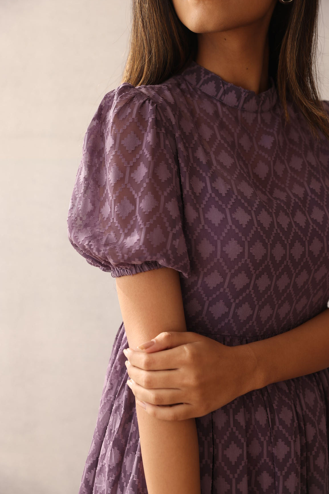 PLUMP PURPLE JACQUARD MAXI - POLAGO PLUS