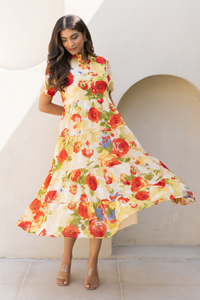 YELLOW ROSE FLOWER MAXI