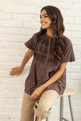 RUSSET COTTON SHIRT TOP