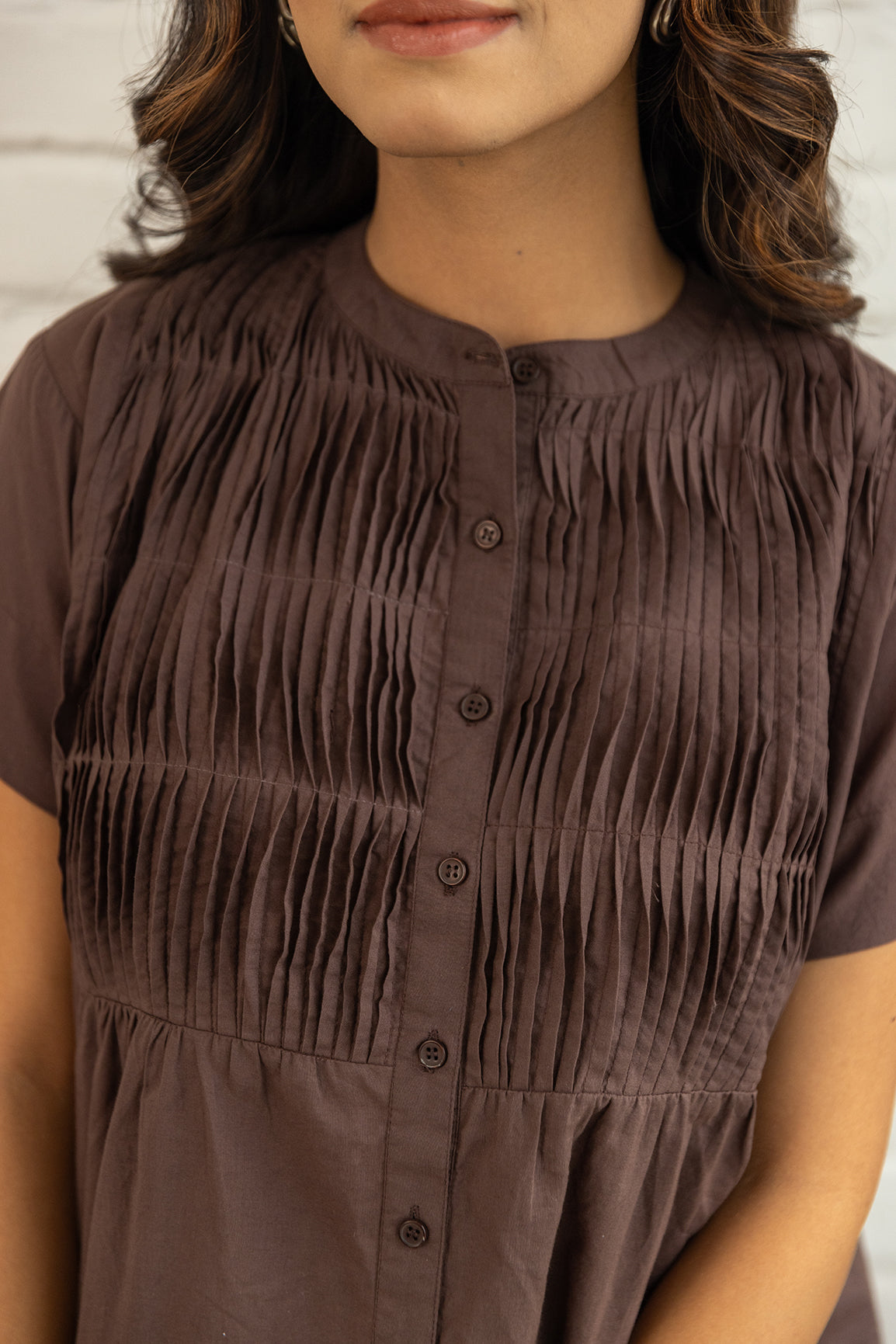 RUSSET COTTON SHIRT TOP