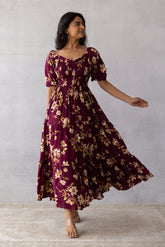 WINE FLORAL MAXI