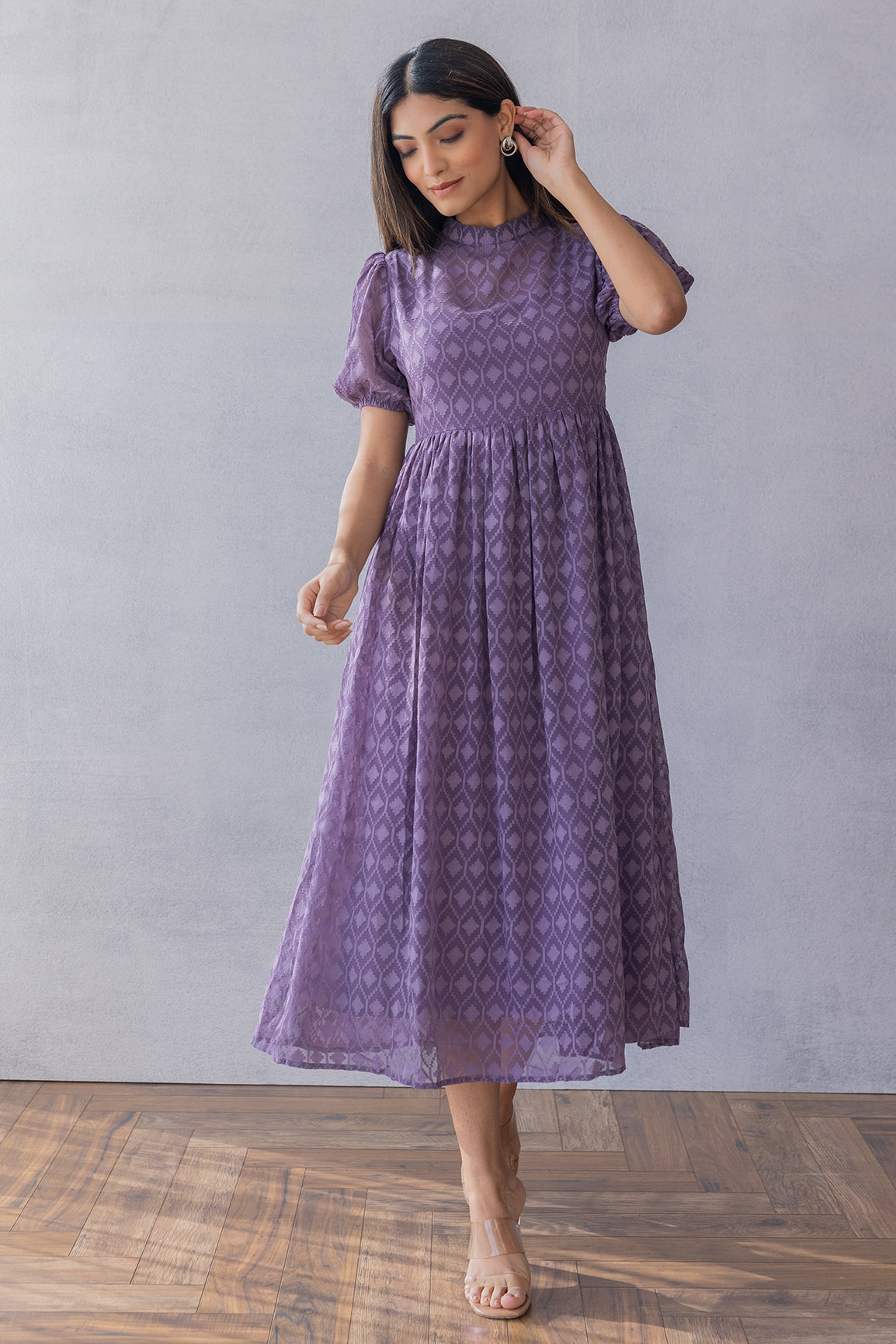 PLUMP PURPLE JACQUARD MAXI