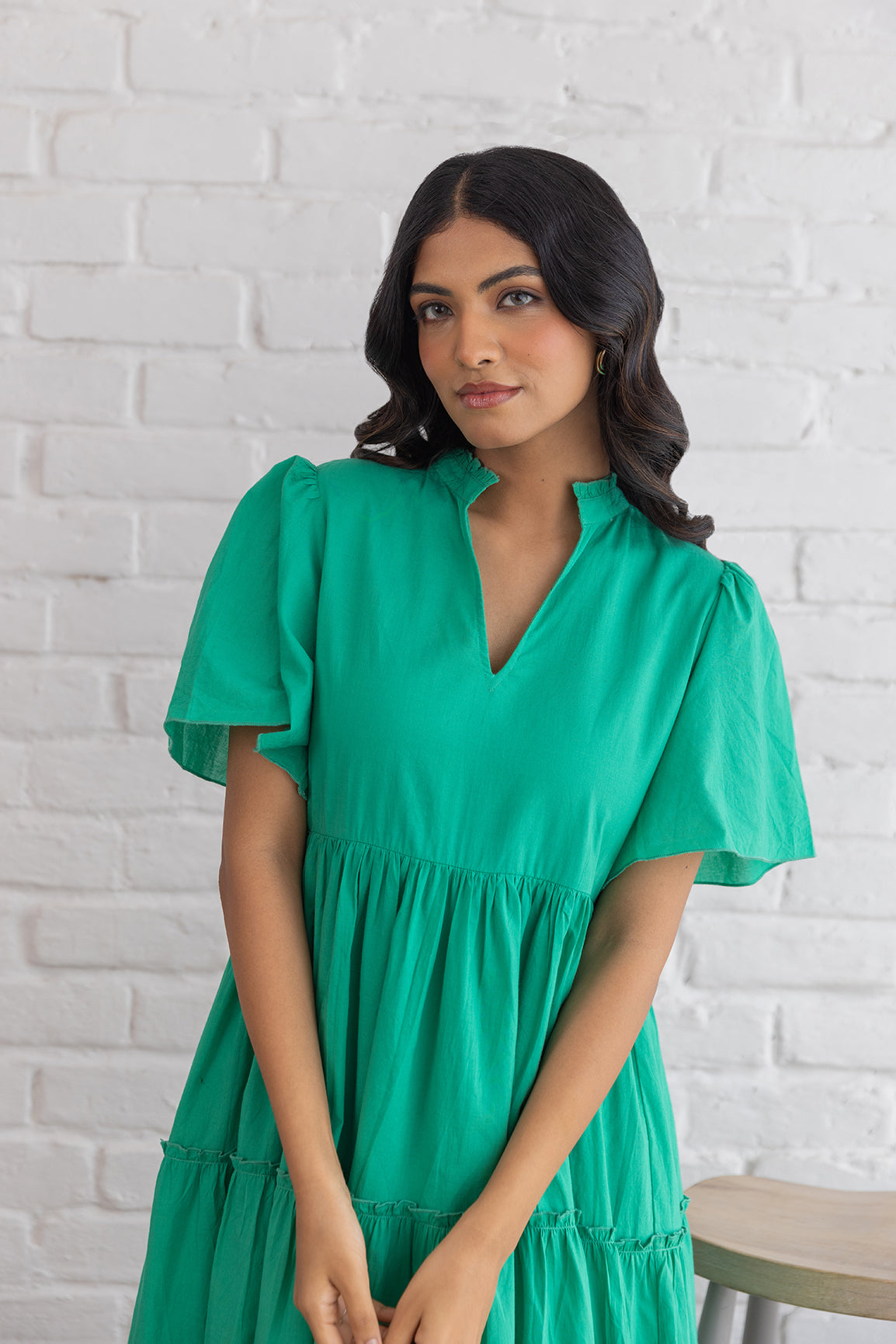 JADE GREEN COTTON MAXI