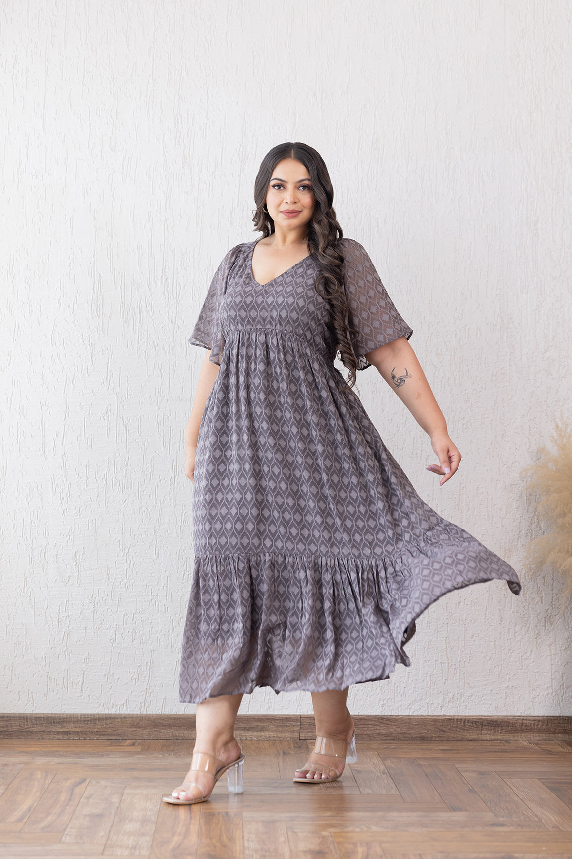 GREY JACQUARD MAXI - POLAGO PLUS