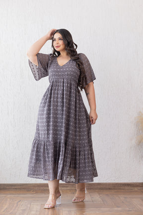 GREY JACQUARD MAXI - POLAGO PLUS