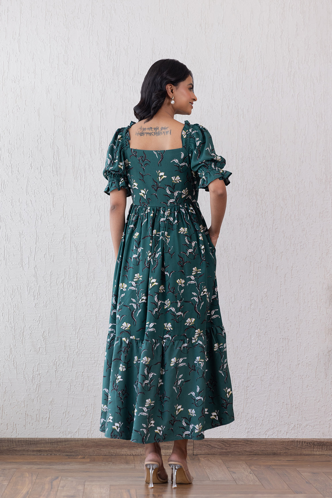 GREEN COTTON NUSRING MAXI